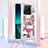 Coque Silicone Housse Etui Gel Bling-Bling avec Laniere Strap YB3 pour Xiaomi Mi 13T 5G Violet Clair
