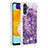 Coque Silicone Housse Etui Gel Bling-Bling avec Support Bague Anneau S01 pour Samsung Galaxy A04s Violet