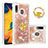 Coque Silicone Housse Etui Gel Bling-Bling avec Support Bague Anneau S01 pour Samsung Galaxy A30 Petit