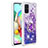 Coque Silicone Housse Etui Gel Bling-Bling avec Support Bague Anneau S01 pour Samsung Galaxy A71 5G Violet