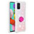 Coque Silicone Housse Etui Gel Bling-Bling avec Support Bague Anneau S01 pour Samsung Galaxy M40S Rose