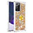 Coque Silicone Housse Etui Gel Bling-Bling avec Support Bague Anneau S01 pour Samsung Galaxy Note 20 Ultra 5G Or