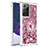 Coque Silicone Housse Etui Gel Bling-Bling avec Support Bague Anneau S01 pour Samsung Galaxy Note 20 Ultra 5G Petit