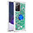 Coque Silicone Housse Etui Gel Bling-Bling avec Support Bague Anneau S01 pour Samsung Galaxy Note 20 Ultra 5G Vert