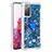 Coque Silicone Housse Etui Gel Bling-Bling avec Support Bague Anneau S01 pour Samsung Galaxy S20 FE (2022) 5G Bleu