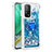 Coque Silicone Housse Etui Gel Bling-Bling avec Support Bague Anneau S01 pour Xiaomi Mi 10T Pro 5G Bleu