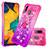 Coque Silicone Housse Etui Gel Bling-Bling avec Support Bague Anneau S02 pour Samsung Galaxy A30 Petit