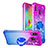 Coque Silicone Housse Etui Gel Bling-Bling avec Support Bague Anneau S02 pour Samsung Galaxy M20 Violet
