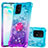 Coque Silicone Housse Etui Gel Bling-Bling avec Support Bague Anneau S02 pour Samsung Galaxy S10 Lite Bleu Ciel