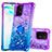 Coque Silicone Housse Etui Gel Bling-Bling avec Support Bague Anneau S02 pour Samsung Galaxy S10 Lite Violet