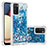 Coque Silicone Housse Etui Gel Bling-Bling S01 pour Samsung Galaxy A02s Bleu