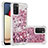 Coque Silicone Housse Etui Gel Bling-Bling S01 pour Samsung Galaxy A02s Rouge Petit