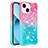 Coque Silicone Housse Etui Gel Bling-Bling S02 pour Apple iPhone 14 Rose