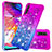 Coque Silicone Housse Etui Gel Bling-Bling S02 pour Samsung Galaxy A70 Violet