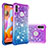 Coque Silicone Housse Etui Gel Bling-Bling S02 pour Samsung Galaxy M11 Violet