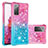 Coque Silicone Housse Etui Gel Bling-Bling S02 pour Samsung Galaxy S20 FE (2022) 5G Rose