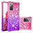 Coque Silicone Housse Etui Gel Bling-Bling S02 pour Samsung Galaxy S20 FE (2022) 5G Rose Rouge