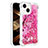 Coque Silicone Housse Etui Gel Bling-Bling S03 pour Apple iPhone 15 Rose Rouge