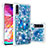 Coque Silicone Housse Etui Gel Bling-Bling S03 pour Samsung Galaxy A70 Bleu