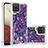 Coque Silicone Housse Etui Gel Bling-Bling S03 pour Samsung Galaxy M12 Violet