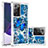 Coque Silicone Housse Etui Gel Bling-Bling S03 pour Samsung Galaxy Note 20 Ultra 5G Bleu