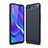 Coque Silicone Housse Etui Gel Line C01 pour Oppo RX17 Neo Bleu