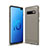 Coque Silicone Housse Etui Gel Line C01 pour Samsung Galaxy S10 Plus Gris