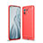 Coque Silicone Housse Etui Gel Line C01 pour Xiaomi Mi 11 Lite 5G Rouge