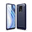 Coque Silicone Housse Etui Gel Line C01 pour Xiaomi Redmi Note 9 Bleu