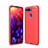 Coque Silicone Housse Etui Gel Line C02 pour Huawei Honor V20 Rouge