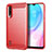 Coque Silicone Housse Etui Gel Line C05 pour Xiaomi Mi A3 Rouge
