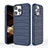 Coque Silicone Housse Etui Gel Line KC1 pour Apple iPhone 13 Pro Max Bleu