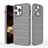 Coque Silicone Housse Etui Gel Line KC1 pour Apple iPhone 13 Pro Max Gris