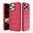 Coque Silicone Housse Etui Gel Line KC1 pour Apple iPhone 15 Pro Rouge