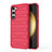 Coque Silicone Housse Etui Gel Line KC1 pour Samsung Galaxy S23 Plus 5G Rouge