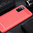 Coque Silicone Housse Etui Gel Line pour Huawei Honor View 30 5G Rouge