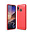 Coque Silicone Housse Etui Gel Line pour Huawei P20 Lite Rouge