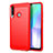 Coque Silicone Housse Etui Gel Line pour Huawei Y6p Rouge