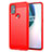 Coque Silicone Housse Etui Gel Line pour OnePlus Nord N10 5G Rouge
