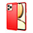 Coque Silicone Housse Etui Gel Line pour Realme C53 Rouge