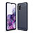 Coque Silicone Housse Etui Gel Line pour Samsung Galaxy M02s Bleu