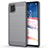 Coque Silicone Housse Etui Gel Line pour Samsung Galaxy Note 10 Lite Gris