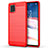 Coque Silicone Housse Etui Gel Line pour Samsung Galaxy Note 10 Lite Rouge