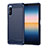 Coque Silicone Housse Etui Gel Line pour Sony Xperia 10 III Lite Bleu