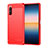 Coque Silicone Housse Etui Gel Line pour Sony Xperia 10 III Lite Rouge