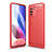 Coque Silicone Housse Etui Gel Line pour Xiaomi Mi 11i 5G Rouge
