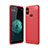 Coque Silicone Housse Etui Gel Line pour Xiaomi Mi 6X Rouge