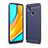Coque Silicone Housse Etui Gel Line pour Xiaomi Redmi 9C NFC Bleu