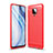 Coque Silicone Housse Etui Gel Line WL1 pour Xiaomi Poco M2 Pro Rouge