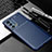 Coque Silicone Housse Etui Gel Serge pour Motorola Moto Edge 20 Pro 5G Bleu